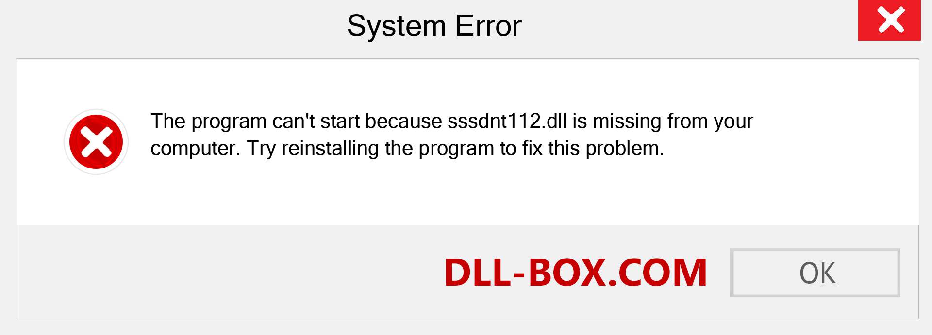  sssdnt112.dll file is missing?. Download for Windows 7, 8, 10 - Fix  sssdnt112 dll Missing Error on Windows, photos, images